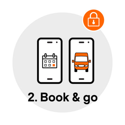 Step 2 - book a Hertz van via the app