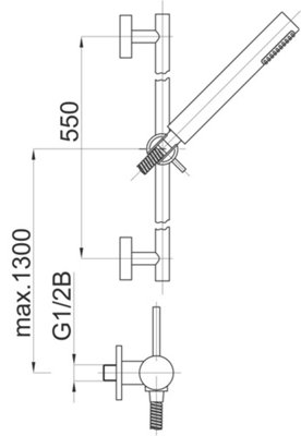 Herz-Unitas FRESH f40 Shower Mixer + Shower Rail Kit