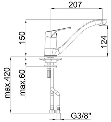 Herz-Unitas PROJECT m20 Sink Mixer