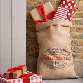 Hessian Christmas Sack with Ampleforth Design