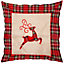 Hessian Home Bedroom Office Decorations Burlap Cotton Linen Printed Pillow Covers Reindeer 40x40cm 40x40cm