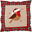 Hessian Home Bedroom Office Decorations Burlap Cotton Linen Printed Pillow Covers Robin 40x40cm 40x40cm