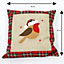 Hessian Home Bedroom Office Decorations Burlap Cotton Linen Printed Pillow Covers Robin 40x40cm 40x40cm