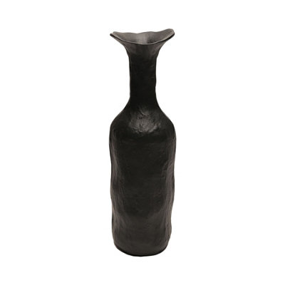 Hestia Slim Metal Vase - Black