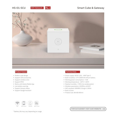 HESTIA Smart Cube Smart Home Security Bundle Set, SAFE-TECH HS-01-SCU