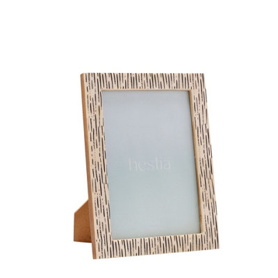 Hestia Striped Bone Photo Frame 5" x 7"