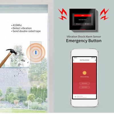 HESTIA Vibration Sensor for Windows and Doors, SAFE-TECH HS-01-SSR