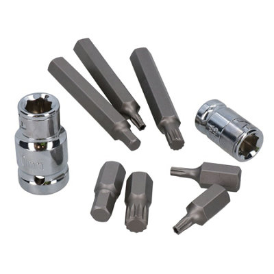 Hex / Allen / Torx / Tamper / Star / Spline Sockets 58pc Set 3/8