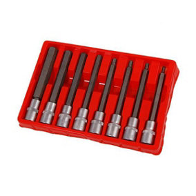 Hex Bit Set - 8 piece 1/2 drive Extra Long (Neilsen CT1275)