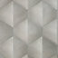 Hex Geometric Wallpaper in Warm Grey