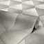 Hex Geometric Wallpaper in Warm Grey