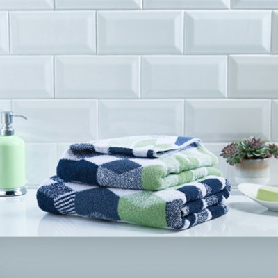 Hexagon 100% Cotton Jacquard Luxury Towel Price Comparisons | Compare The Build