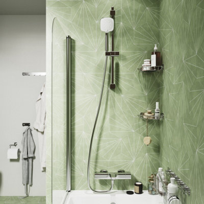 HEXAGONIA GREEN/WHITE LILY PATTERN HEXAGON TILE