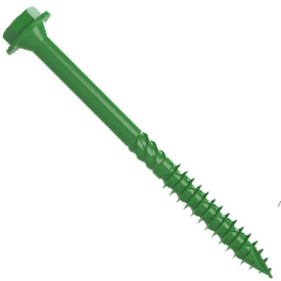 HexDrive from TwisterScrews Hex Head Screw, self Drilling,Green Colour (Dia) 6.7mm (L) 100mm, Pack of 50