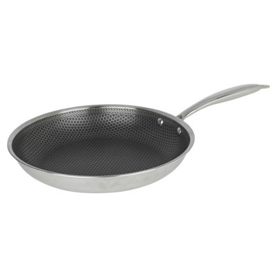 Hextec 28cm Diameter Non Stick Stainless Steel Induction Frying Pan Kitchen Cookware