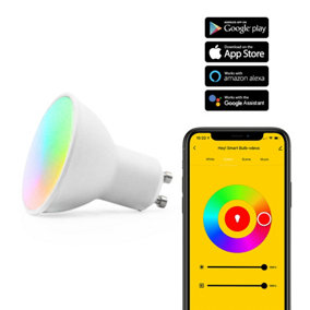 Buy GM Glitz Air 10 Watts LED Smart Bulb (Color Changing App Controlled  Bluetooth, GBZ-10-RGBWW-NA, Multicolor/Silver) Online - Croma