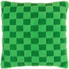 Heya Home Check It Boucle Fleece Feather Filled Cushion