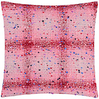 Heya Home Connie Check Jacquard Polyester Filled Cushion