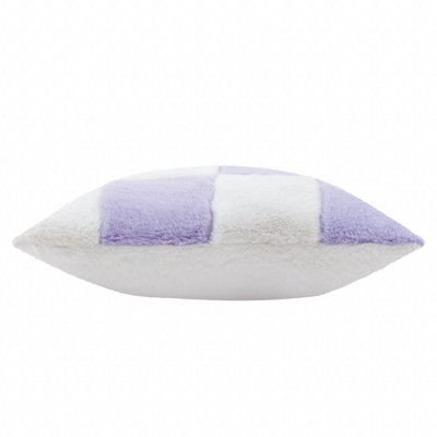 Heya Home Cozee Check Faux Fur Feather Filled Cushion