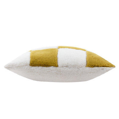Heya Home Cozee Check Faux Fur Polyester Filled Cushion