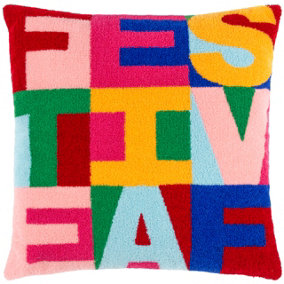 Heya Home Festive-val Knitted Feather Filled Cushion