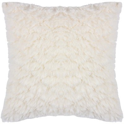 Heya Home Fluff Ball Faux Fur Feather Filled Cushion | DIY at B&Q