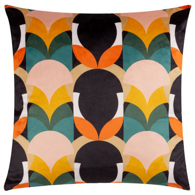 Heya Home Raeya Art Deco Velvet Cushion Cover | DIY at B&Q