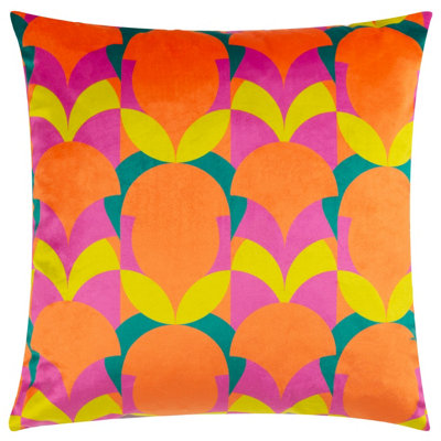 Heya Home Raeya Art Deco Velvet Feather Filled Cushion