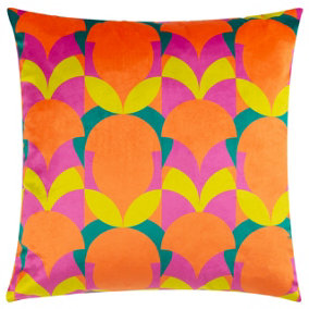 Heya Home Raeya Art Deco Velvet Polyester Filled Cushion