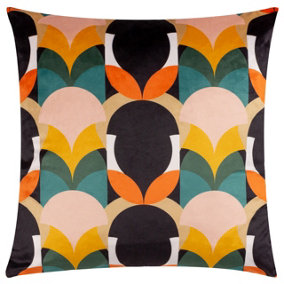 Heya Home Raeya Art Deco Velvet Polyester Filled Cushion