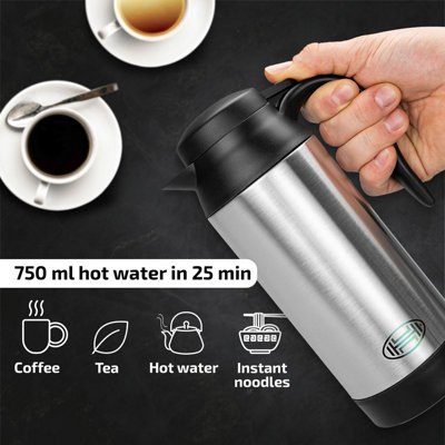 HEYNER 12V Electric Kettle For Car Van Coffee Tea Hot Water Maker Thermos With 2 Cups Carry Case H543130 - 6