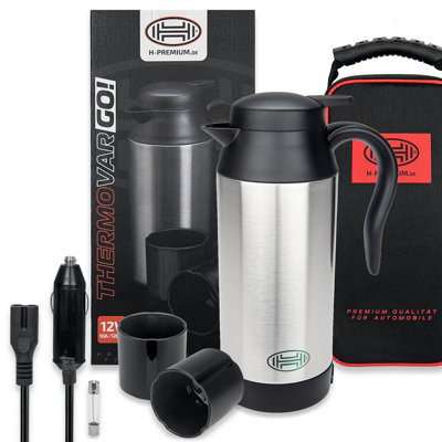 HEYNER 12V Electric Kettle For Car Van Coffee Tea Hot Water Maker Thermos With 2 Cups Carry Case H543130 - 9