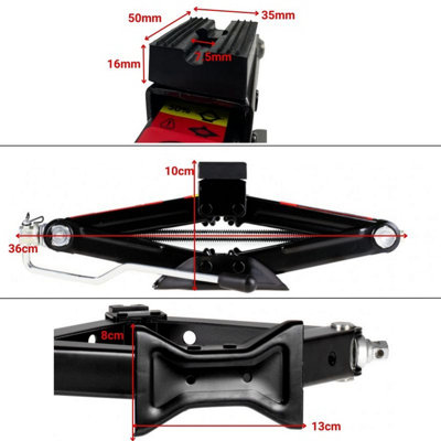 HEYNER Germany Heavy Duty Car Scissor Jack 0.8 Ton With Ratchet Vehicle Lifting Tool Emergency 347090R