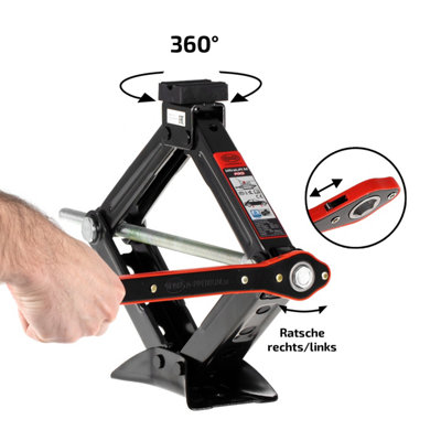HEYNER Germany Heavy Duty Car Scissor Jack 0.8 Ton With Ratchet Vehicle Lifting Tool Emergency 347090R - 5