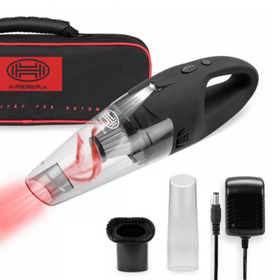 HEYNER Portable Car Vacuum Cleaner For Car Home Powerful 90W Motor 20 Min Run Time Wet & Dry SMD Lighting With Bag H238100