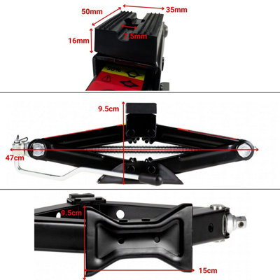 Labor-saving Scissor Jack Family 1T / 2T Car SUV T... - Vicedeal