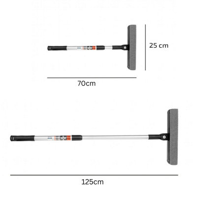HEYNER Telescopic Car Window Squeegee and Sponge Heads Cleaner XL 70 ...