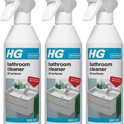 HG Bathroom Cleaner All Surfaces, 500ml Spray (147050106) (Pack of 3)