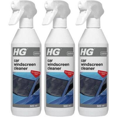 HG Car Windscreen Cleaner 500ml - Streak Free x 3