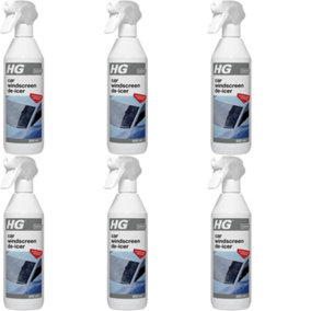 HG Car Windscreen De-icer, 500ml Spray (555050106) (Pack of 6)