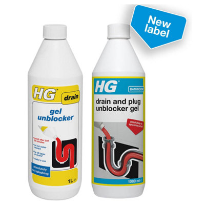 HG Drain and Plug Unblocker Gel 1L x 3 - 5