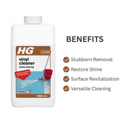 HG Extra Strong Vinyl Floor Cleaner Multi-Surface Liquid 1L - Pack of 3