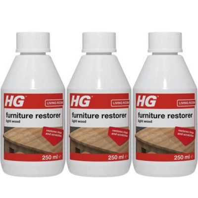 HG Furniture Restorer For Light Wood 250ml x 3