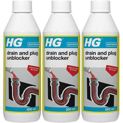 HG Liquid Drain & Plug Unblocker 500ml x 3