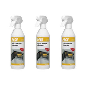 HG Microwave Cleaner, Removes Grease & Caked-on Food Deposits, Cleans 500ml - Pack of 3