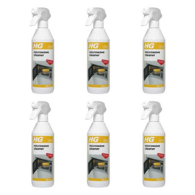 HG Microwave Cleaner, Removes Grease & Caked-on Food Deposits, Cleans 500ml - Pack of 6