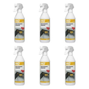 HG Microwave Cleaner, Removes Grease & Caked-on Food Deposits, Cleans 500ml - Pack of 6