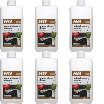 HG Natural Stone Cleaner Extra Strong, Product 40, 1 Litre (Pack of 6)