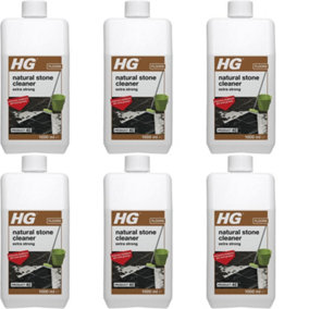 HG Natural Stone Cleaner Extra Strong, Product 40, 1 Litre (Pack of 6)