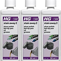 HG Stain Away 2, Removes Shoe Polish, Felt-Tip Pen, Oil & Grease, 50ml (421005106) (Pack of 3)